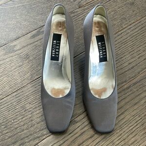 Vintage Stuart Weitzman grey satin shoes
